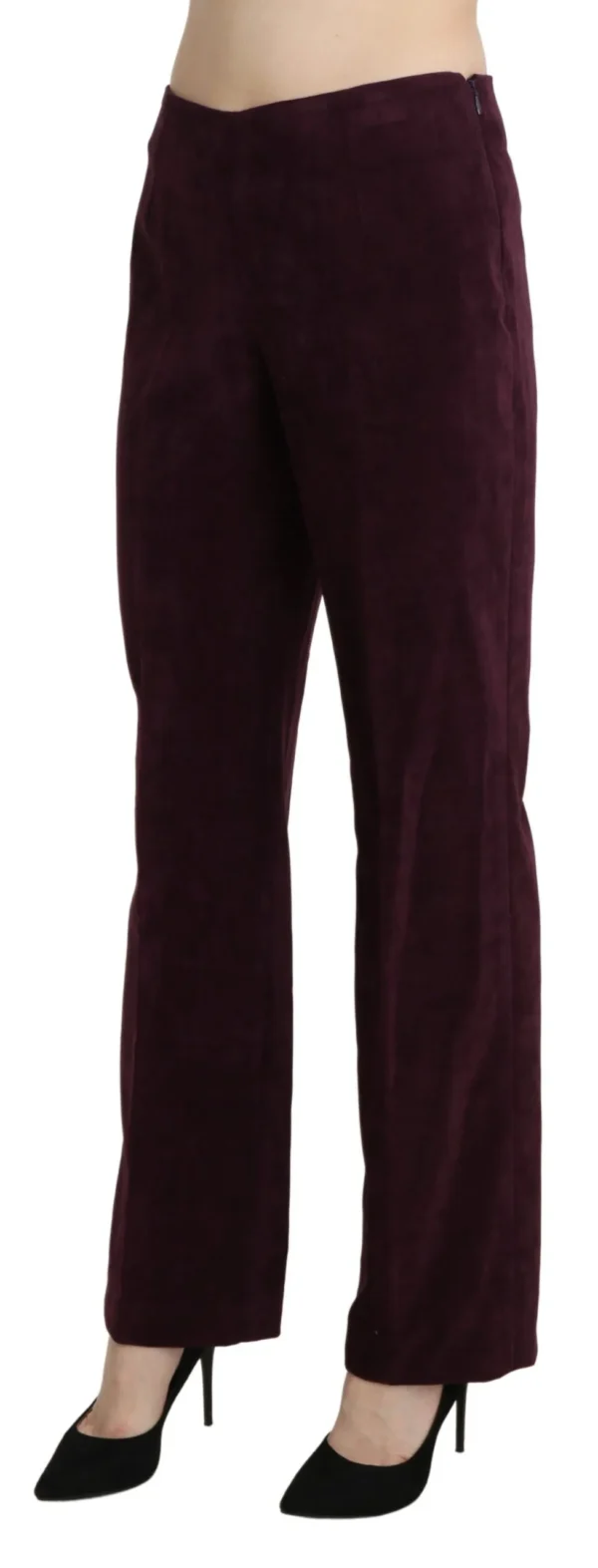 BENCIVENGA Women's Elegant High Waist Straight Purple Pants