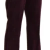 BENCIVENGA Women's Elegant High Waist Straight Purple Pants