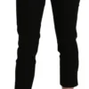 BENCIVENGA Women's Elegant Black High Waist Cropped Pants
