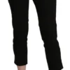 BENCIVENGA Women's Elegant Black High Waist Cropped Pants