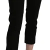 BENCIVENGA Women's Elegant Black High Waist Cropped Pants