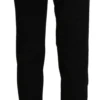 BENCIVENGA Women's Elegant High Waist Straight Black Trousers