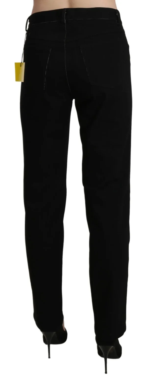 BENCIVENGA Women's Elegant High Waist Straight Black Trousers