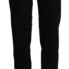 BENCIVENGA Women's Elegant High Waist Straight Black Trousers