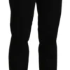 BENCIVENGA Women's Elegant High Waist Straight Black Trousers