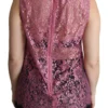 Dolce & Gabbana Women's Elegant Pink Taormina Lace Sleeveless Top