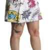 Dolce & Gabbana Women's Chic Cartoon Brocade Mini Skirt