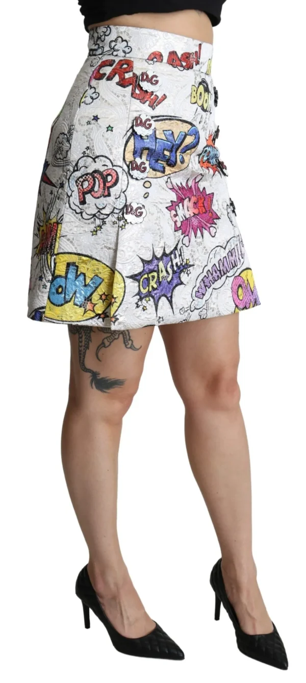 Dolce & Gabbana Women's Chic Cartoon Brocade Mini Skirt