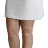 Dolce & Gabbana Women's Elegant White Floral Brocade Mini Skirt