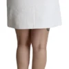 Dolce & Gabbana Women's Elegant White Floral Brocade Mini Skirt