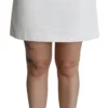 Dolce & Gabbana Women's Elegant White Floral Brocade Mini Skirt