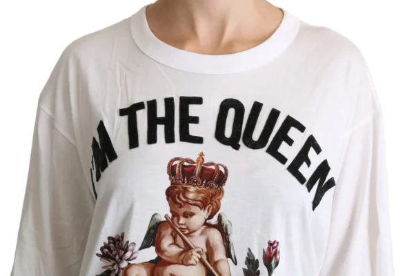 Dolce & Gabbana Women's Elegant White Cotton Blend T-Shirt