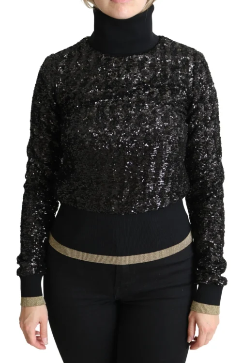 Dolce & Gabbana Women's Elegant Sequined Turtleneck Sweater