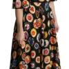 Dolce & Gabbana Women's Chic Multicolor Maxi Desserts Print Dress
