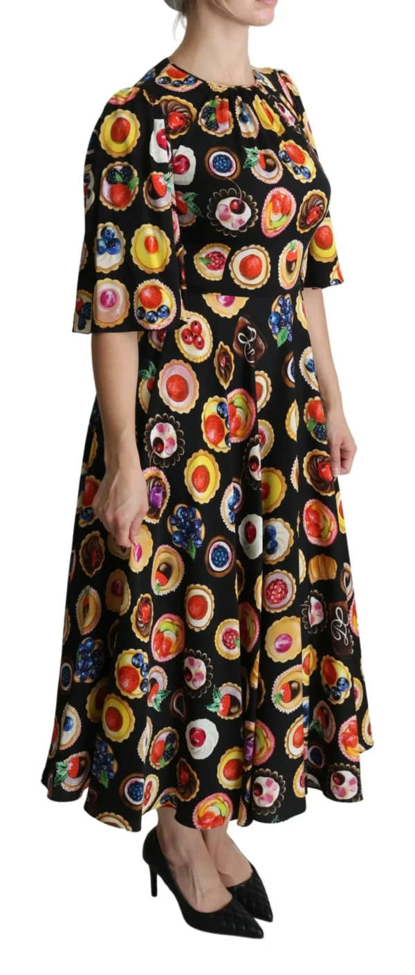 Dolce & Gabbana Women's Chic Multicolor Maxi Desserts Print Dress