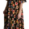 Dolce & Gabbana Women's Chic Multicolor Maxi Desserts Print Dress