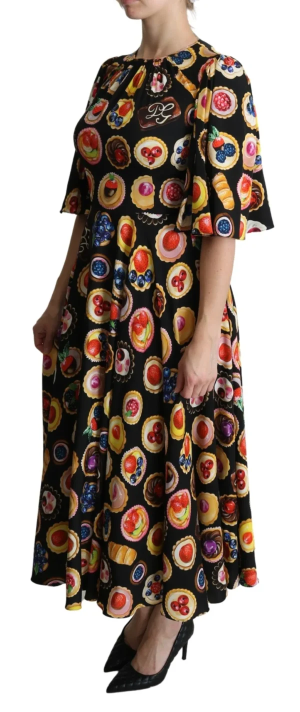 Dolce & Gabbana Women's Chic Multicolor Maxi Desserts Print Dress