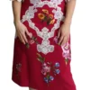 Dolce & Gabbana Women's Floral Embroidered Sheath Midi Dress