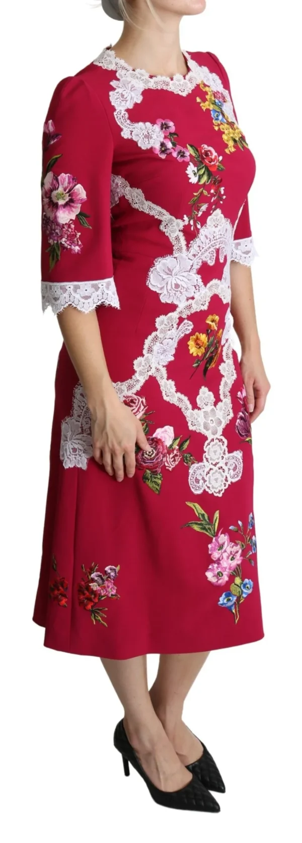 Dolce & Gabbana Women's Floral Embroidered Sheath Midi Dress
