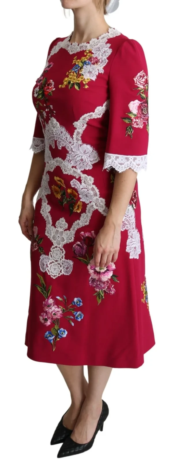Dolce & Gabbana Women's Floral Embroidered Sheath Midi Dress