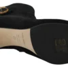Dolce & Gabbana Women's Elegant Black Suede Mid-Calf Boots