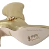 Dolce & Gabbana Women's Elegant Gold Ankle Boots Socks with Rhinestones