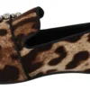 Dolce & Gabbana Women's Leopard Print Crystal Embellished Loafers
