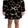 Dolce & Gabbana Women's Chic Giraffe Print Shift Mini Dress