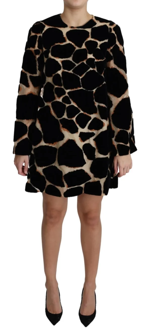 Dolce & Gabbana Women's Chic Giraffe Print Shift Mini Dress