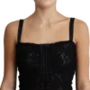 Dolce & Gabbana Women's Elegant Black Lace Bustier Mini Dress
