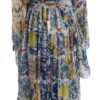 Dolce & Gabbana Women's Majolica Print Silk Wrap Midi Dress