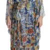 Dolce & Gabbana Women's Majolica Print Silk Wrap Midi Dress