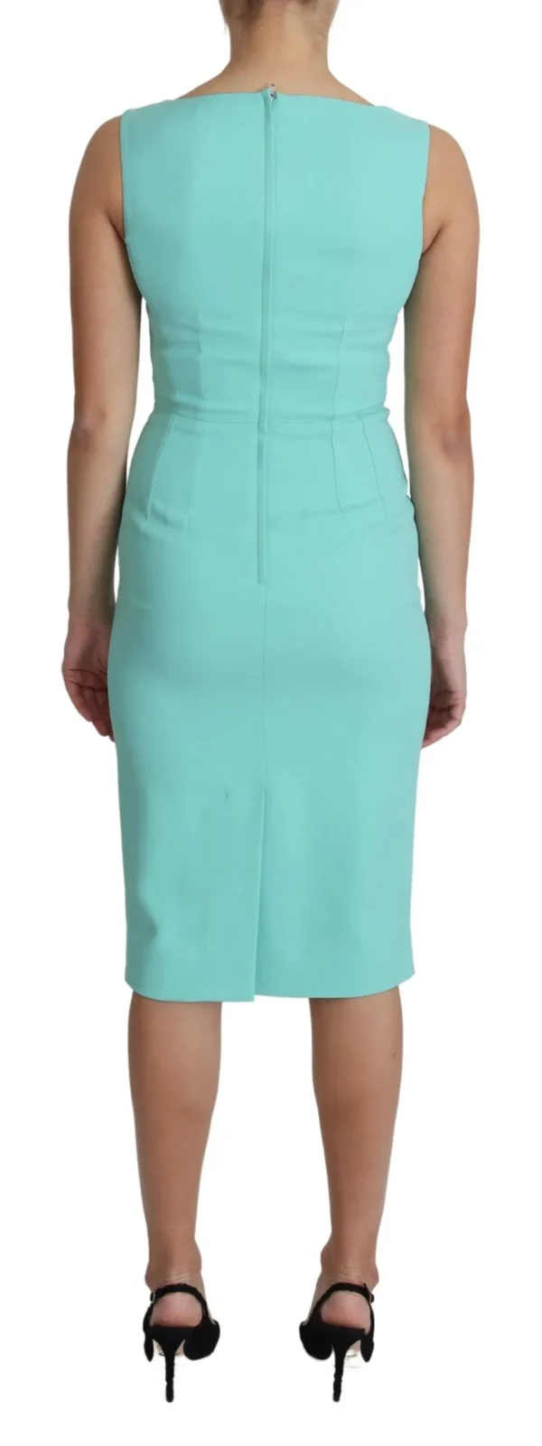 Dolce & Gabbana Women's Elegant Light Blue Sleeveless Midi Dress