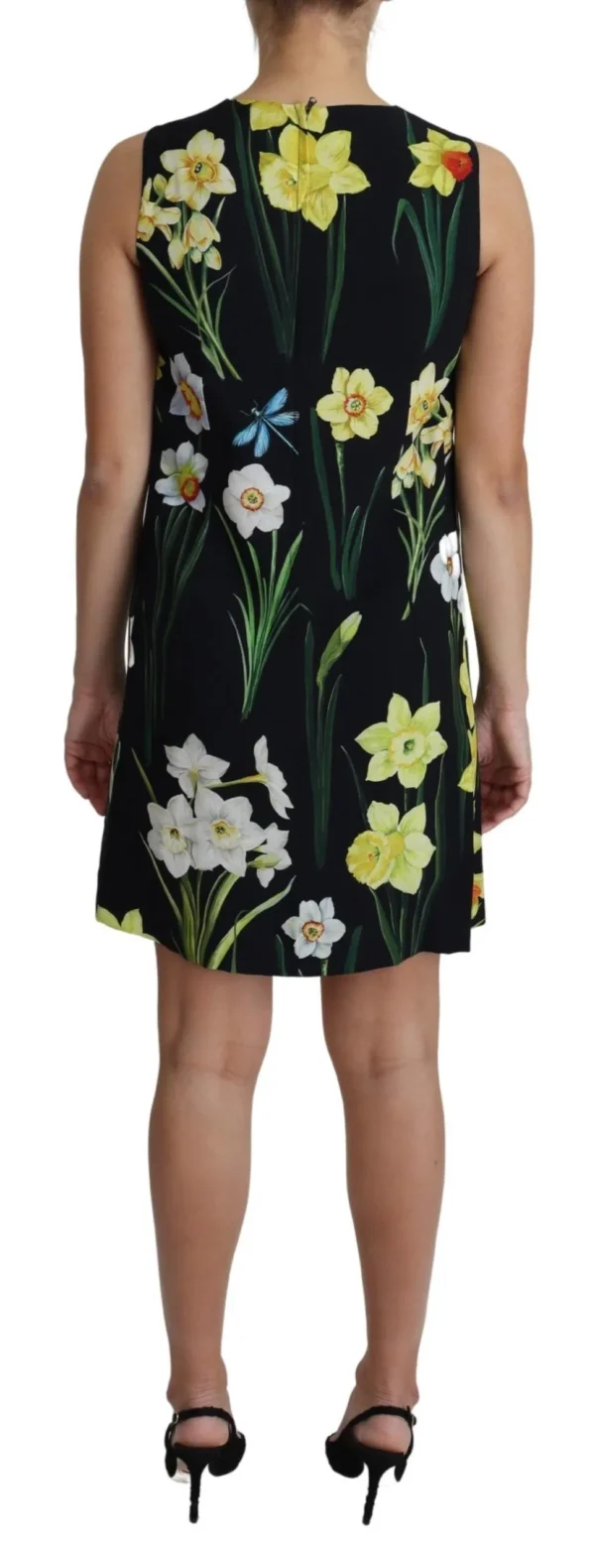 Dolce & Gabbana Women's Elegant Black Floral Shift Mini Dress