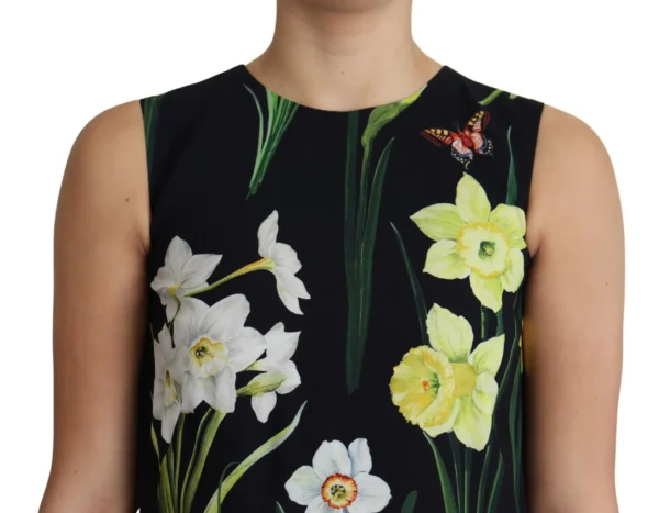 Dolce & Gabbana Women's Elegant Black Floral Shift Mini Dress