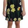 Dolce & Gabbana Women's Elegant Black Floral Shift Mini Dress