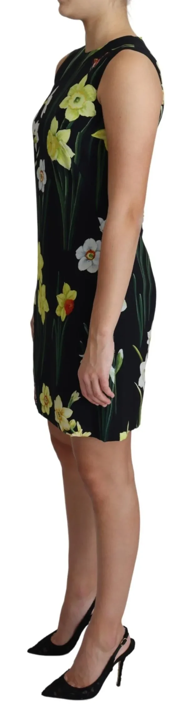 Dolce & Gabbana Women's Elegant Black Floral Shift Mini Dress