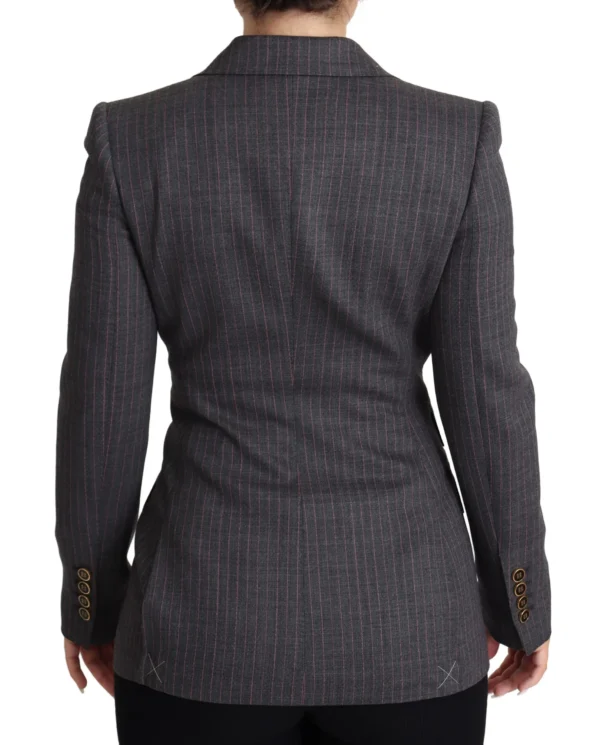 Dolce & Gabbana Women's Elegant Gray Stretch Wool Blazer