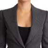 Dolce & Gabbana Women's Elegant Gray Stretch Wool Blazer