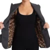 Dolce & Gabbana Women's Elegant Gray Stretch Wool Blazer