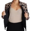 Dolce & Gabbana Women's Chic Quilted Puffer Jacket in Black Beige