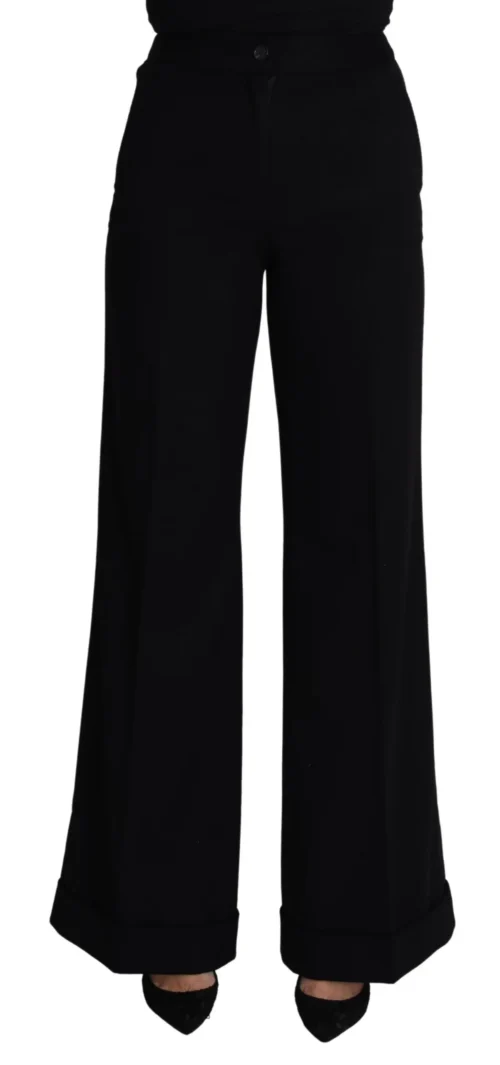 Dolce & Gabbana Women's Elegant Cashmere Wide Leg Trousers