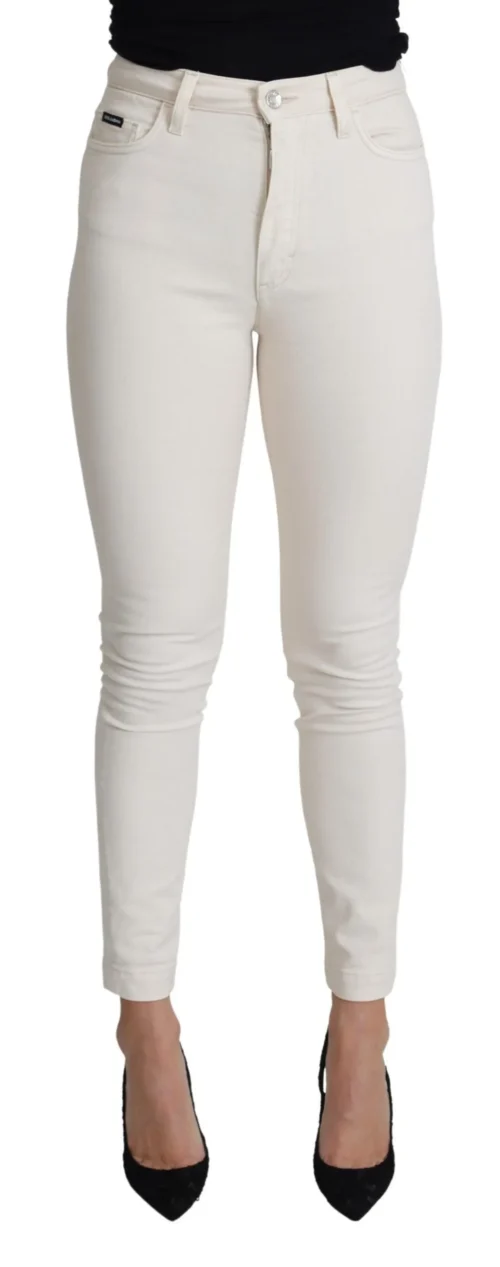 Dolce & Gabbana Women's Chic White Skinny Denim Jeans