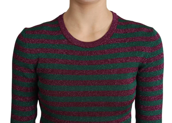Dolce & Gabbana Women's Elegant Maroon Crewneck Sweater