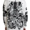 Dolce & Gabbana Women's Embroidered Graffiti Pullover in Virgin Wool
