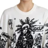 Dolce & Gabbana Women's Embroidered Graffiti Pullover in Virgin Wool