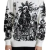 Dolce & Gabbana Women's Embroidered Graffiti Pullover in Virgin Wool