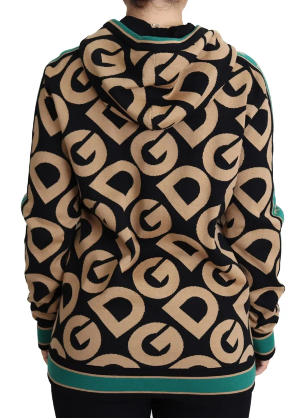 Dolce & Gabbana Women's Multicolor Virgin Wool Hooded Sweater