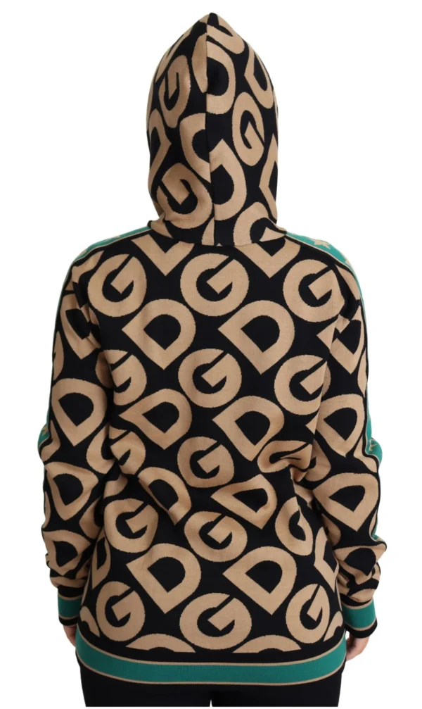 Dolce & Gabbana Women's Multicolor Virgin Wool Hooded Sweater