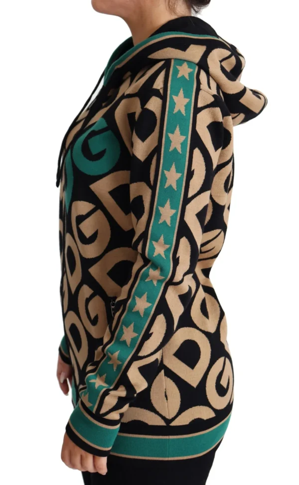 Dolce & Gabbana Women's Multicolor Virgin Wool Hooded Sweater